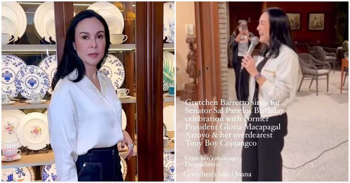 Video of Gretchen Barretto serenading Sal Panelo goes viral online Video of Gretchen Barretto serenading Sal Panelo goes viral online