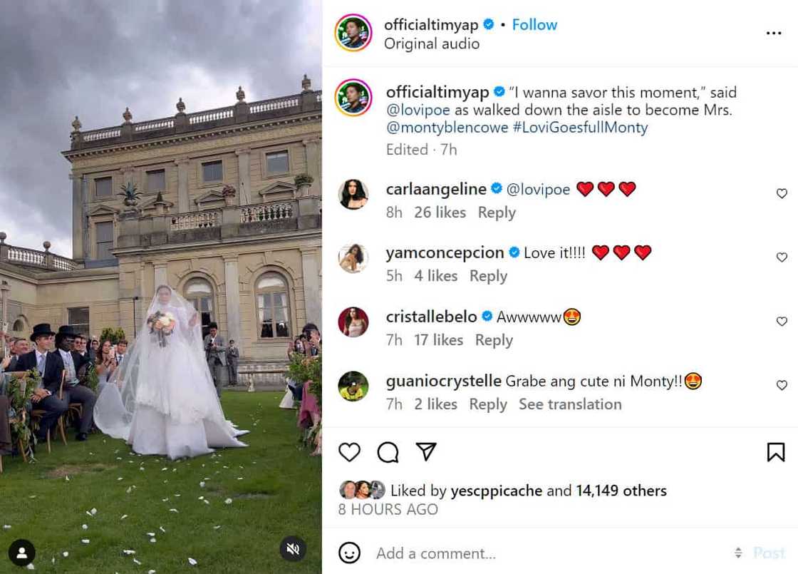 Celebrities, kanya-kanyang reaksyon sa kasal ni Lovi Poe kay Monty Blencowe Celebrities, kanya-kanyang reaksyon sa kasal ni Lovi Poe kay Monty Blencowe
