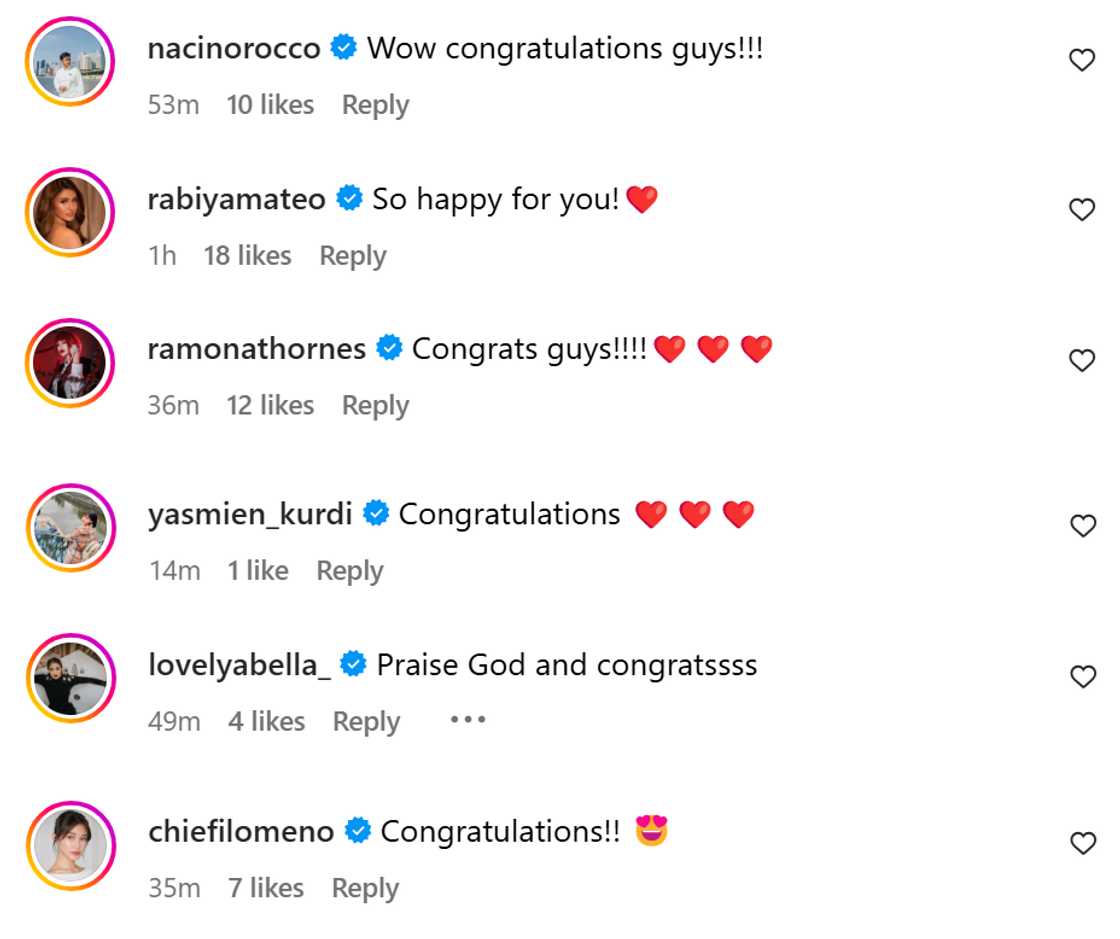 Celebs, nag-react sa pagbubuntis ni Megan Young sa first baby nila ni Mikael Daez Celebs, nag-react sa pagbubuntis ni Megan Young sa first baby nila ni Mikael Daez