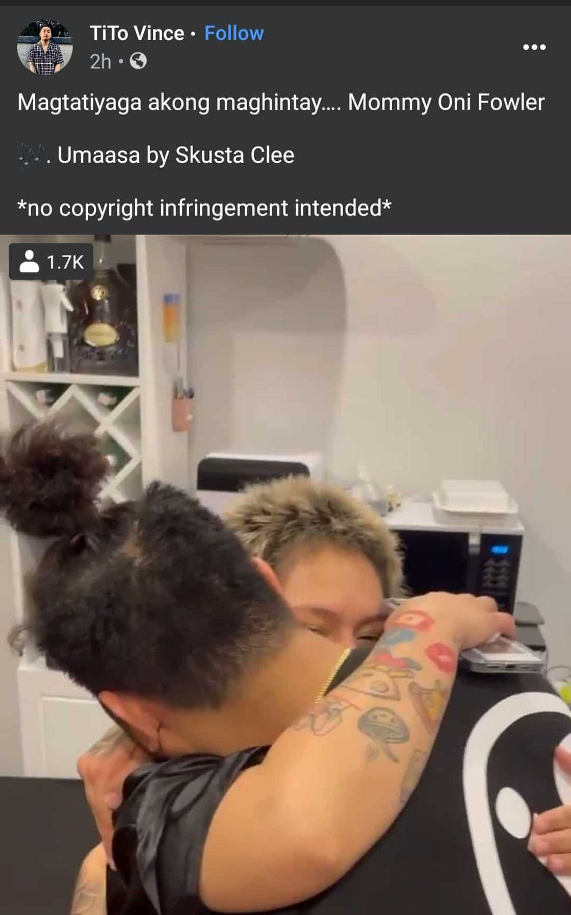 Tito Vince Flores, ibinahagi ang video ng muling pagkikita nina Toni at Rob Tito Vince Flores, ibinahagi ang video ng muling pagkikita nina Toni at Rob
