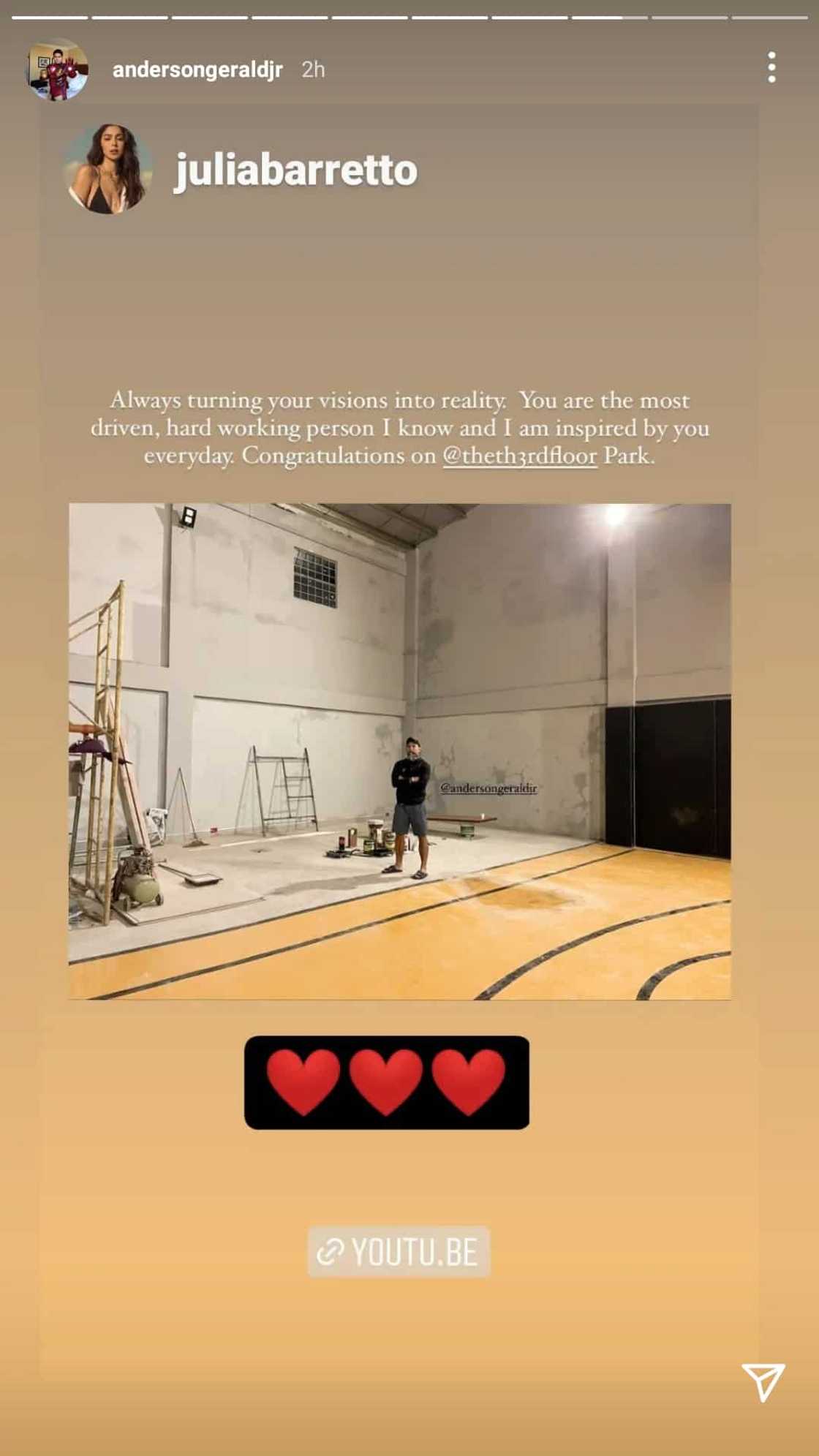 Julia Barretto, proud kay Gerald Anderson dahil sa pagbubukas ng bago nitong gym Julia Barretto, proud kay Gerald Anderson dahil sa pagbubukas ng bago nitong gym