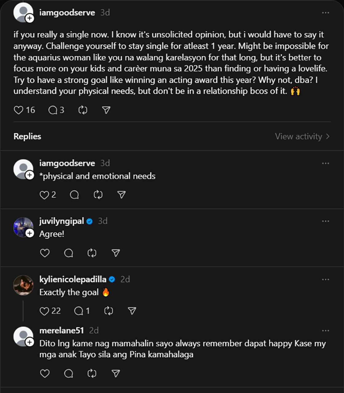 Kylie Padilla, may nakakaintrigang reply sa netizen na nagsasabing "single" siya Kylie Padilla, may nakakaintrigang reply sa netizen na nagsasabing "single" siya