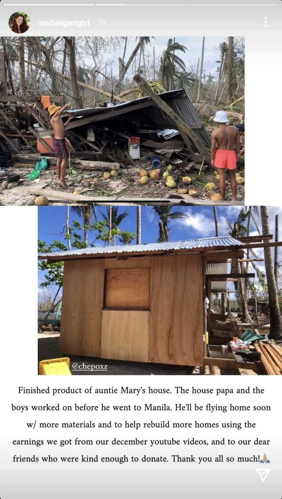 Andi Eigenmann, ibinida ang naitayong bahay nila Philmar Alipayo para kay Auntie Mary Andi Eigenmann, ibinida ang naitayong bahay nila Philmar Alipayo para kay Auntie Mary