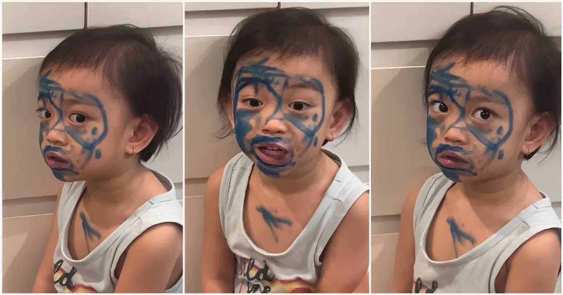 Sarina Hilario, ginuhitan ang mukha para magmukha siyang si 'Sadness' Sarina Hilario, ginuhitan ang mukha para magmukha siyang si 'Sadness'
