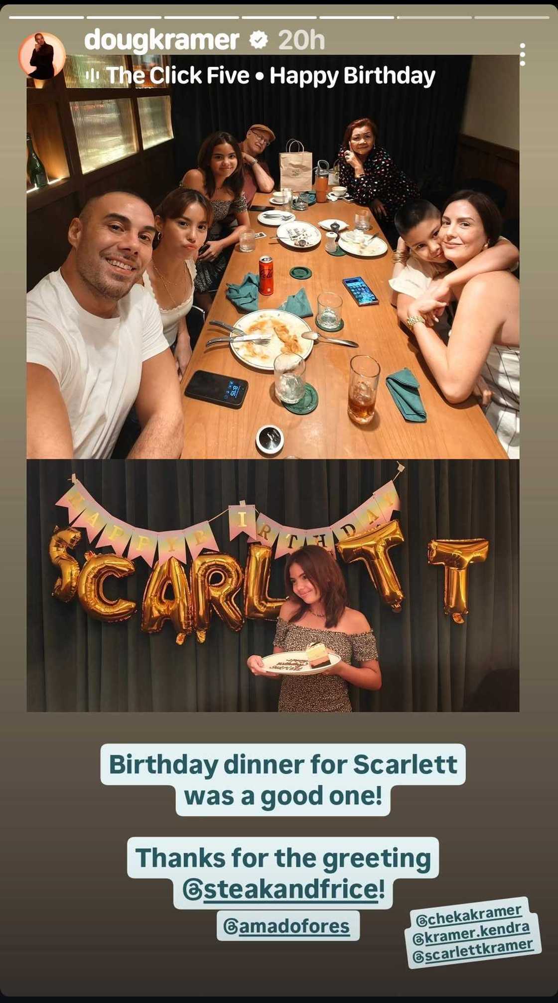 Doug Kramer, ipinasilip ang celebration nila ng birthday ni Scarlett