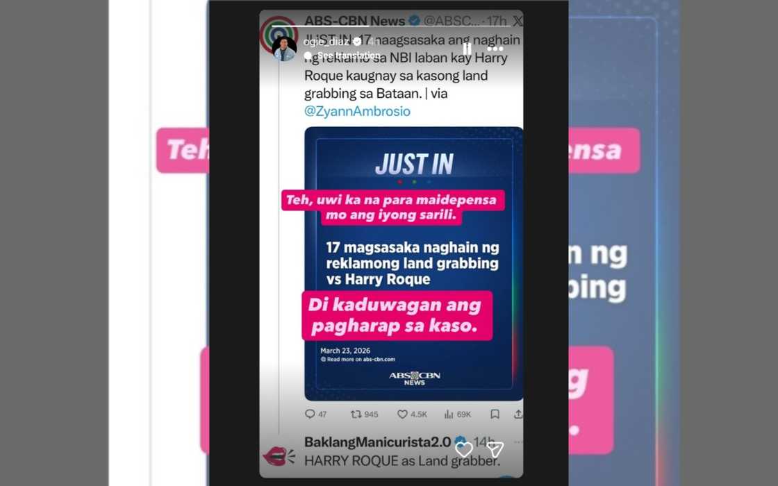 Ogie Diaz, may matapang na panawagan kay Harry Roque