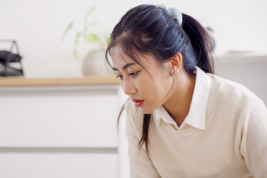 A shocked and disappointed woman