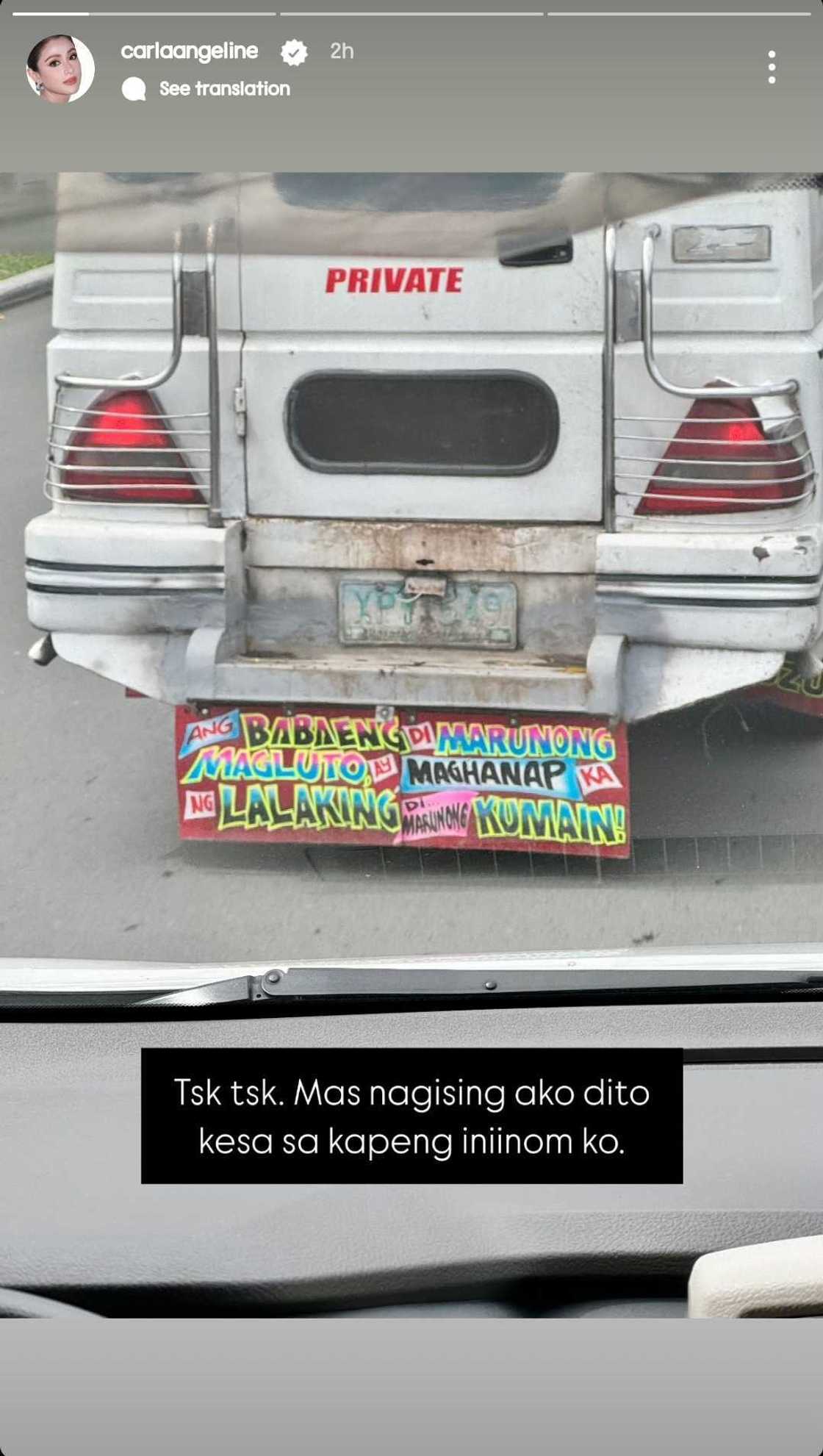 Carla Abellana, napa-react sa nakita niyang quote sa isang sasakyan: "Tsk tsk" Carla Abellana, napa-react sa nakita niyang quote sa isang sasakyan: "Tsk tsk"