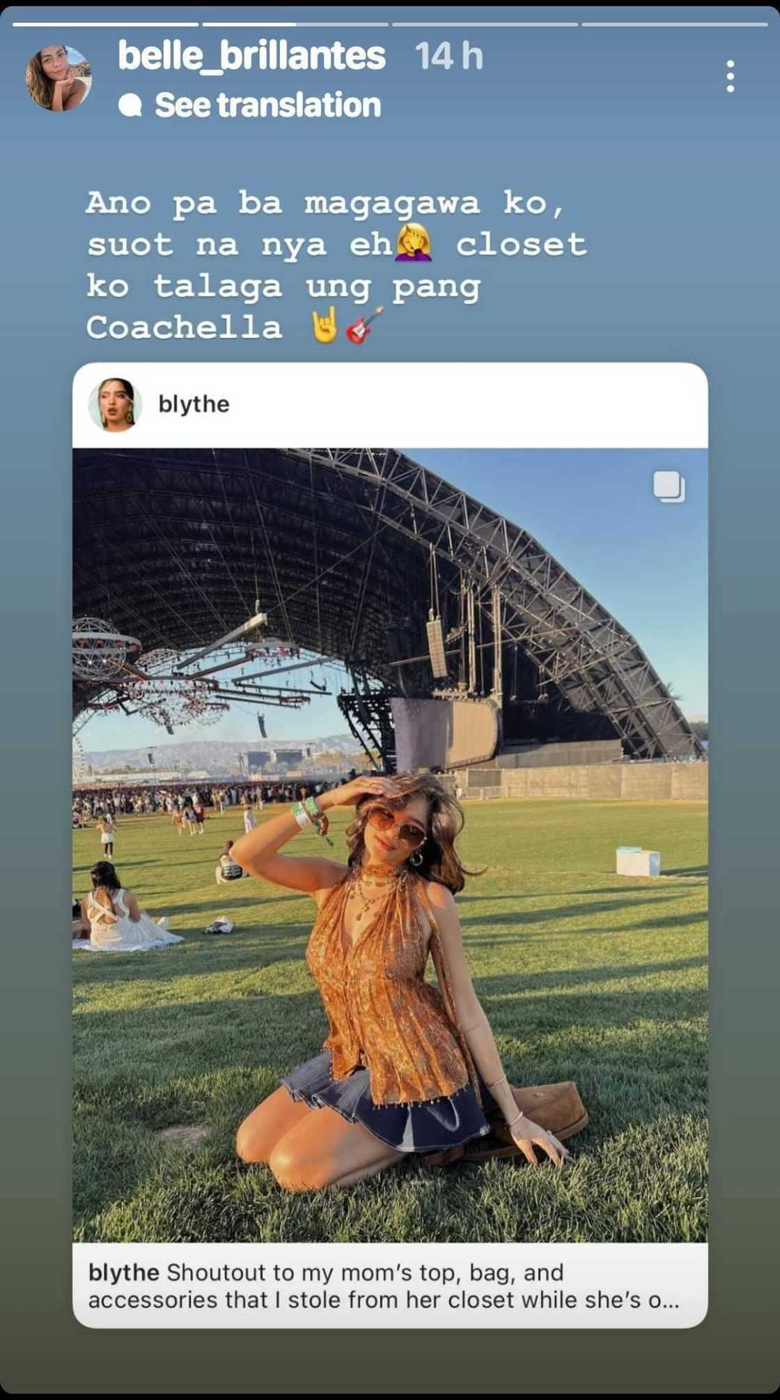 Ina ni Andrea Brillantes sa OOTD ng aktres: “Closet ko talaga ‘yung pang-Coachella” Ina ni Andrea Brillantes sa OOTD ng aktres: “Closet ko talaga ‘yung pang-Coachella”