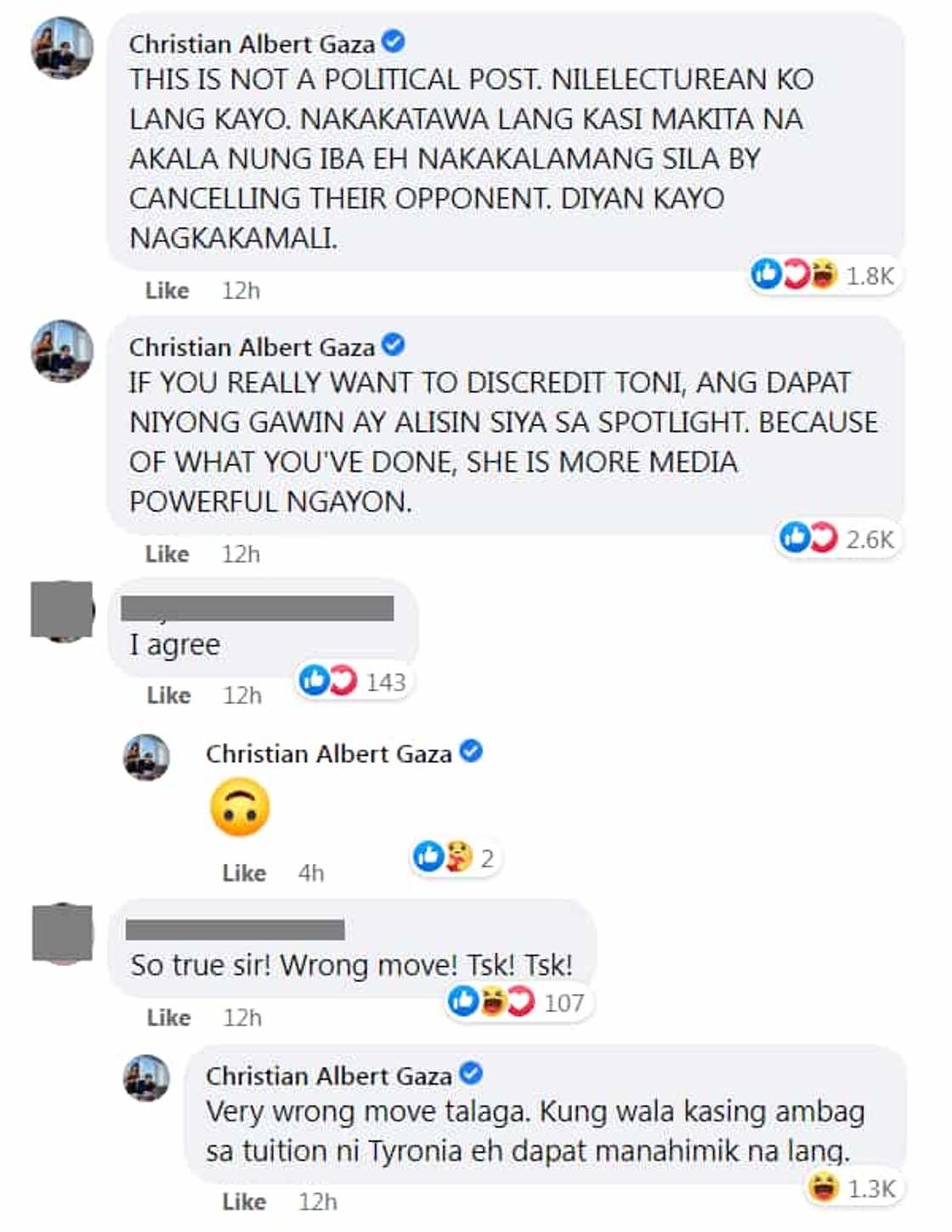“Pag-cancel” kay Toni Gonzaga, “very wrong move” daw ayon kay Xian Gaza “Pag-cancel” kay Toni Gonzaga, “very wrong move” daw ayon kay Xian Gaza