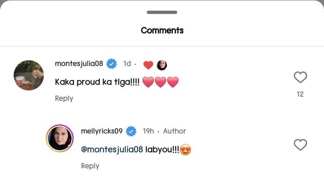 Julia Montes, humanga at pinuri si Melissa Ricks sa panibago nitong post