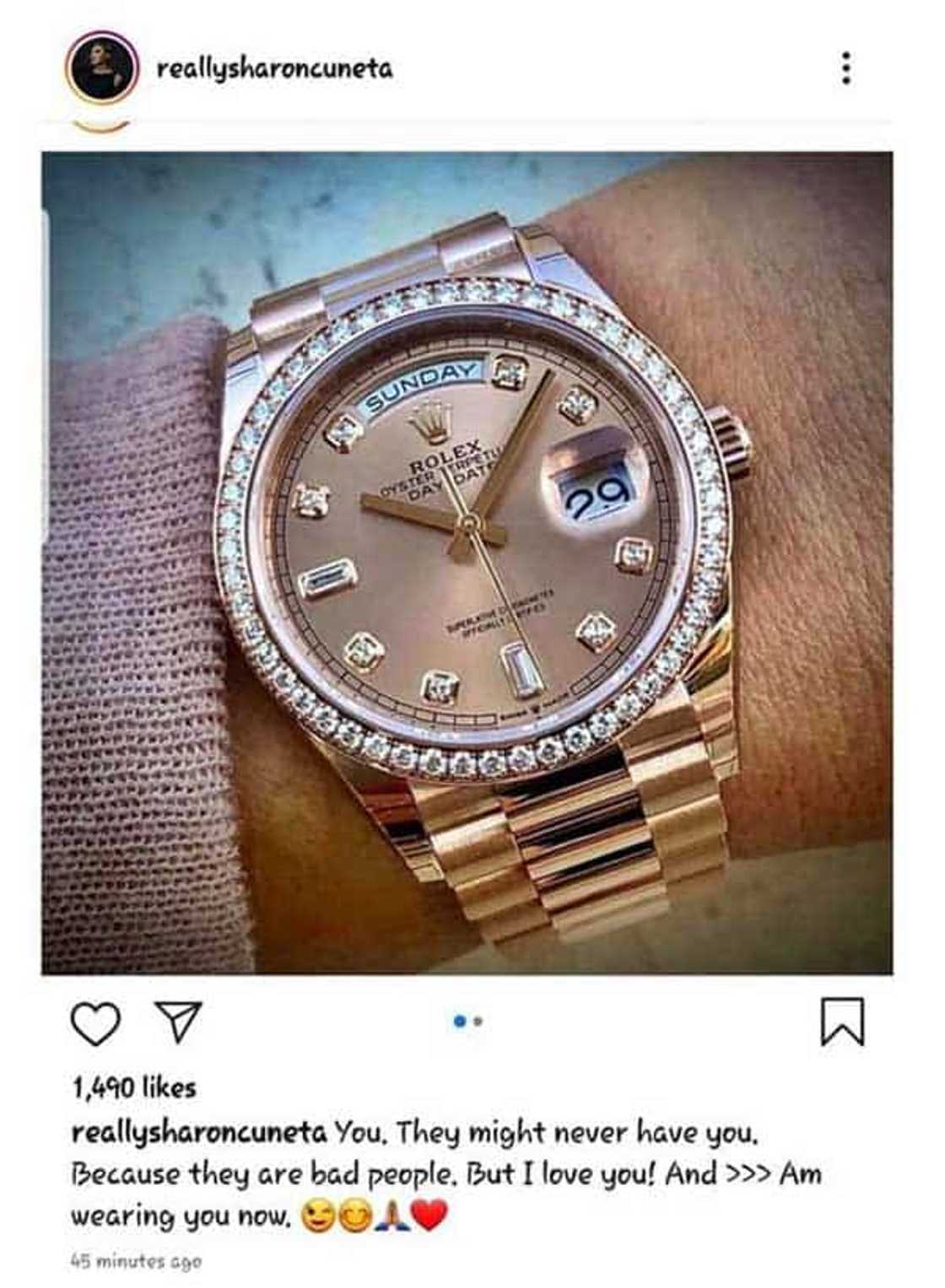 Sharon Cuneta clarifies issue of not having the real Rolex from her IG post Sharon Cuneta clarifies issue of not having the real Rolex from her IG post