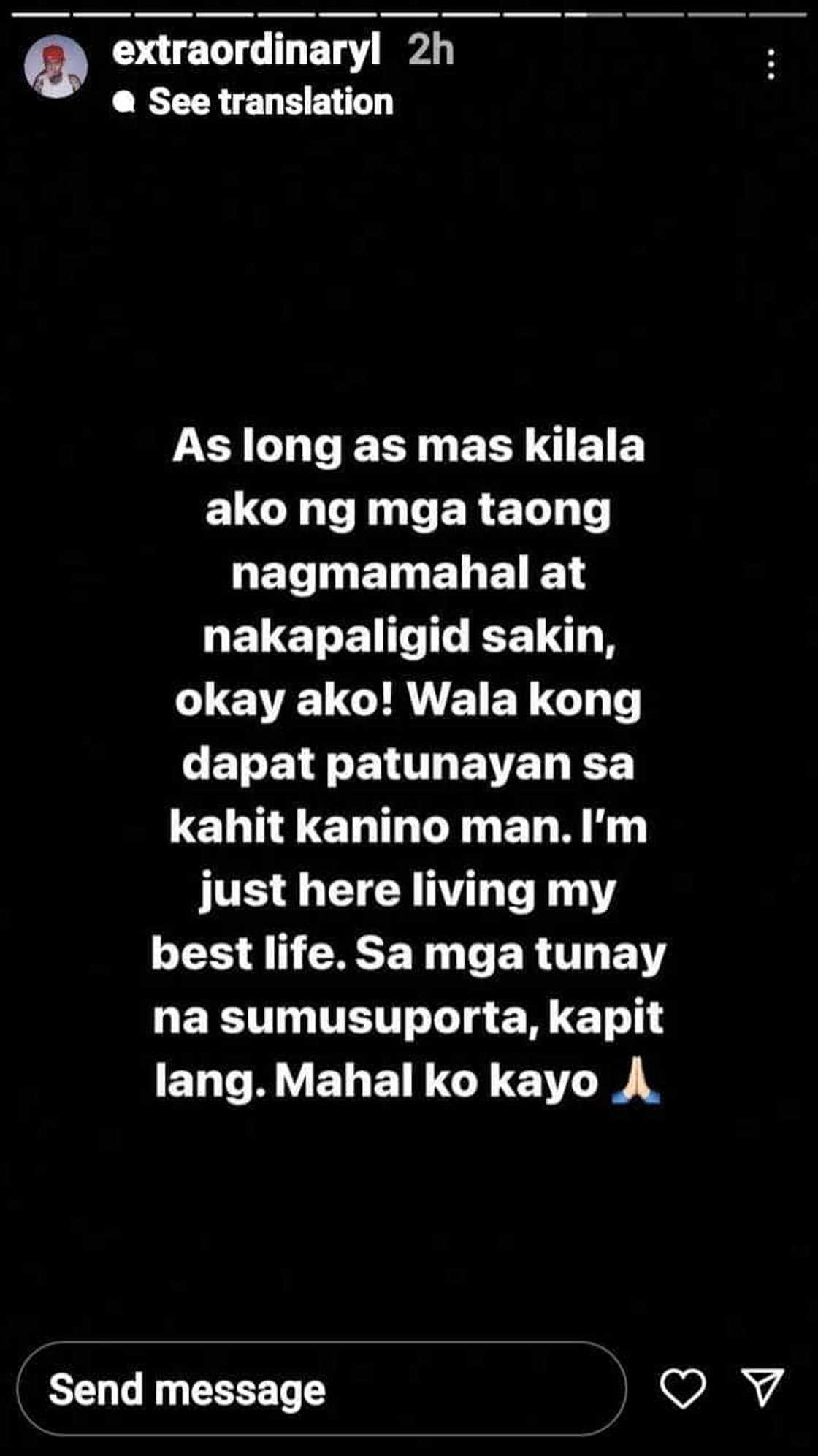 Skusta Clee, viral ang post kung saan sinabi niyang wala siyang dapat patunayan sa kahit kanino man Skusta Clee, viral ang post kung saan sinabi niyang wala siyang dapat patunayan sa kahit kanino man