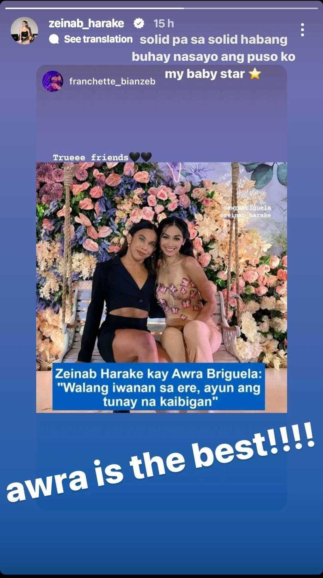 Zeinab Harake, may bagong nakakaantig na post ukol kay Awra Briguela at friendship nila: "Solid pa sa solid" Zeinab Harake, may bagong nakakaantig na post ukol kay Awra Briguela at friendship nila: "Solid pa sa solid"