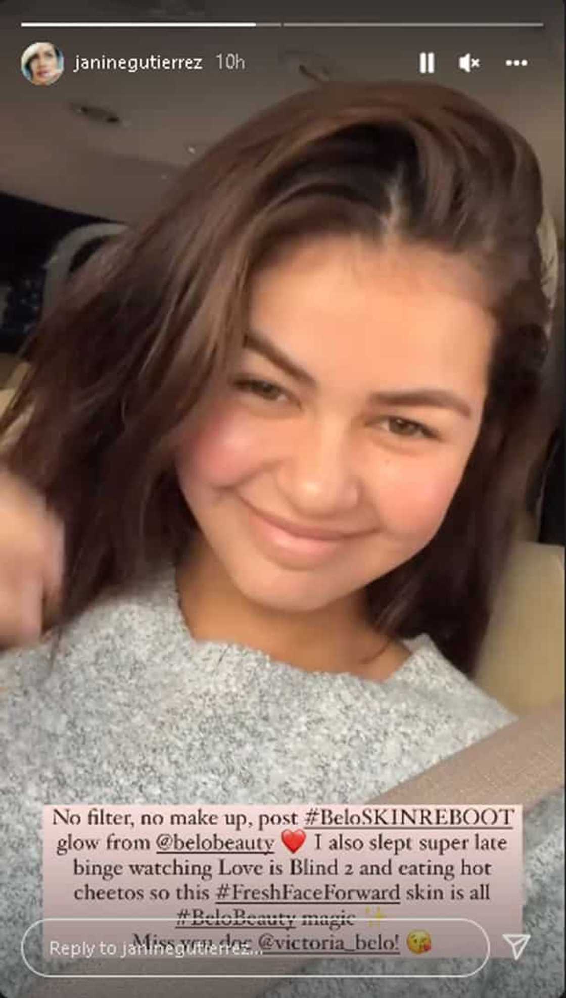 Janine Gutierrez, ibinandera ang kanyang "no filter, no make up" look Janine Gutierrez, ibinandera ang kanyang "no filter, no make up" look