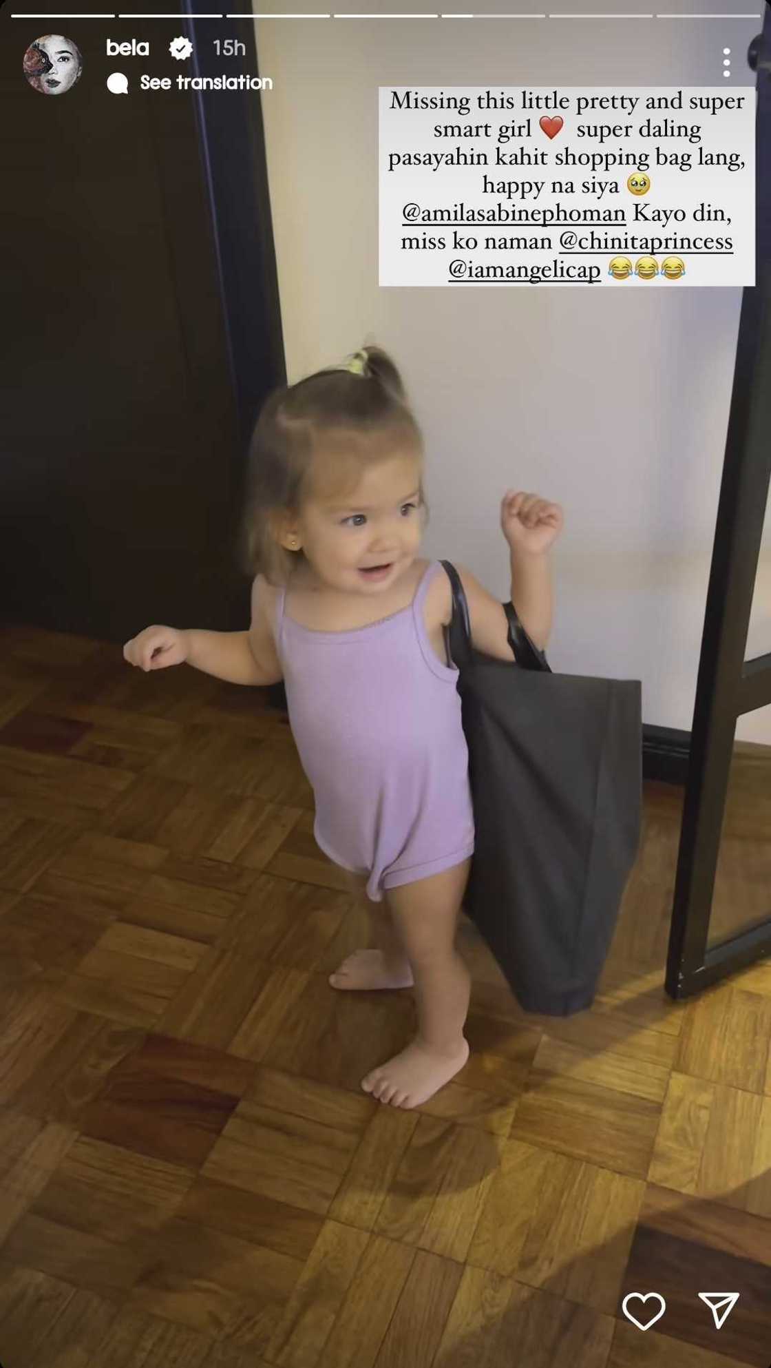 Bela Padilla pens sweet note about Angelica Panganiban's daughter Amila Bela Padilla pens sweet note about Angelica Panganiban's daughter Amila