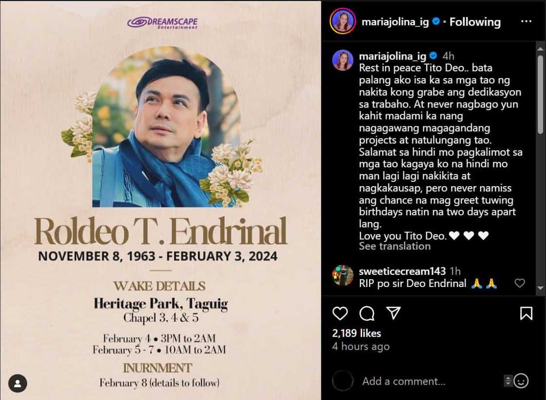 Jolina Magdangal, inalala pagbati sa kanya ni Deo Endrinal: “Never namiss ang chance na mag greet” Jolina Magdangal, inalala pagbati sa kanya ni Deo Endrinal: “Never namiss ang chance na mag greet”