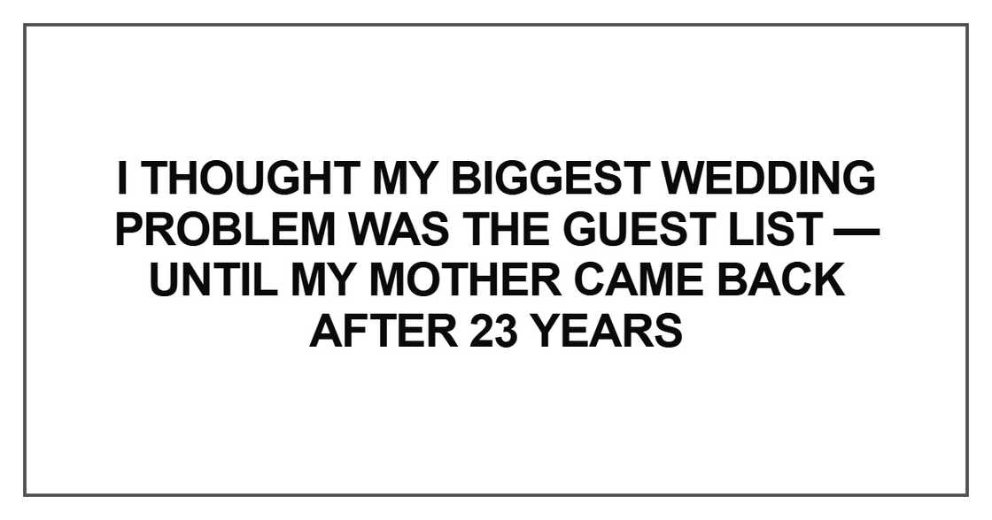I thought my biggest wedding problem I thought my biggest wedding problem