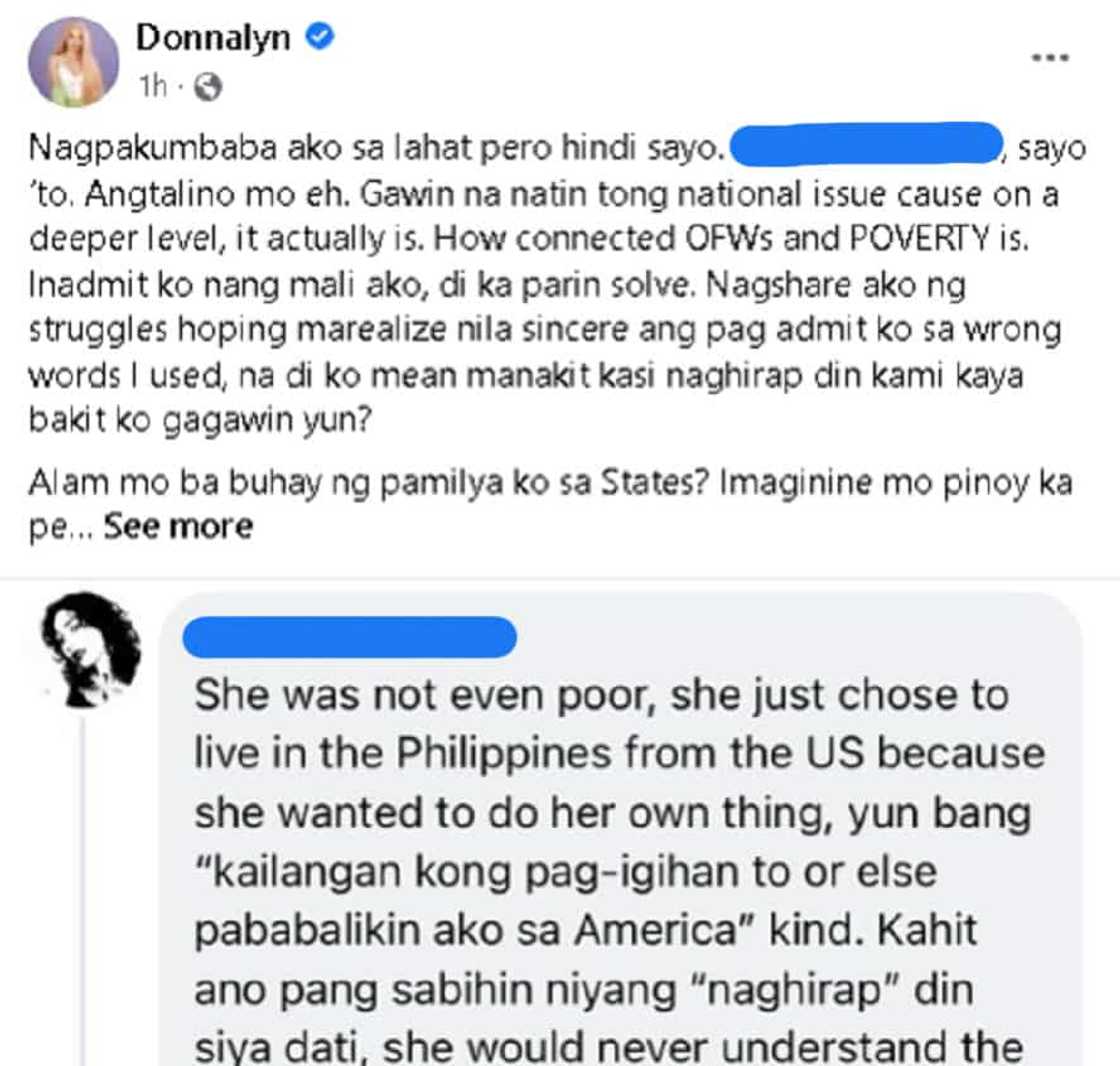 Donnalyn Bartolome, niresbakan ang netizen na sinabing di siya naging mahirap: "Angtalino mo eh" Donnalyn Bartolome, niresbakan ang netizen na sinabing di siya naging mahirap: "Angtalino mo eh"