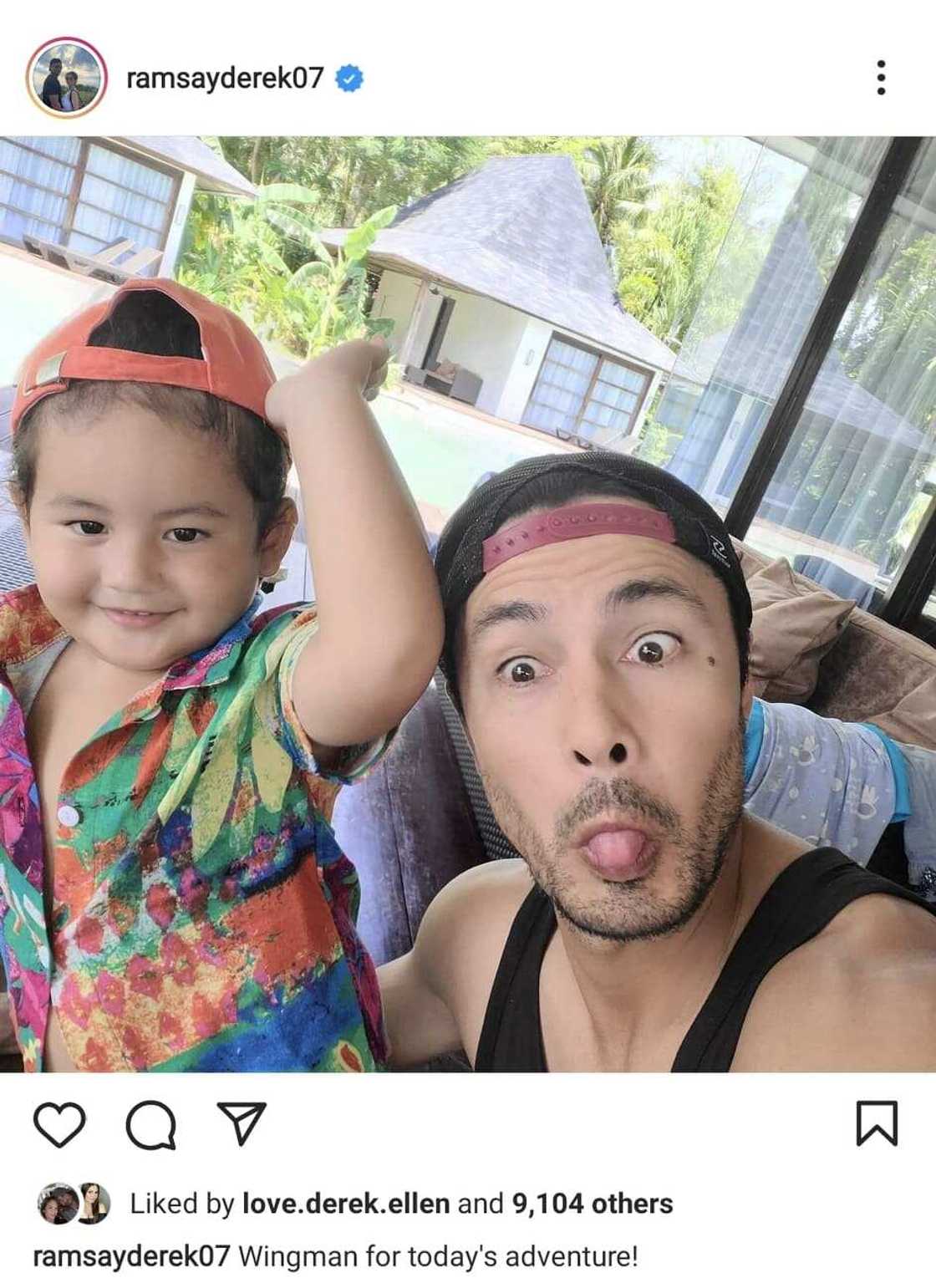 Derek Ramsay posts adorable selfie with Elias Modesto; calls Elias his "wingman"