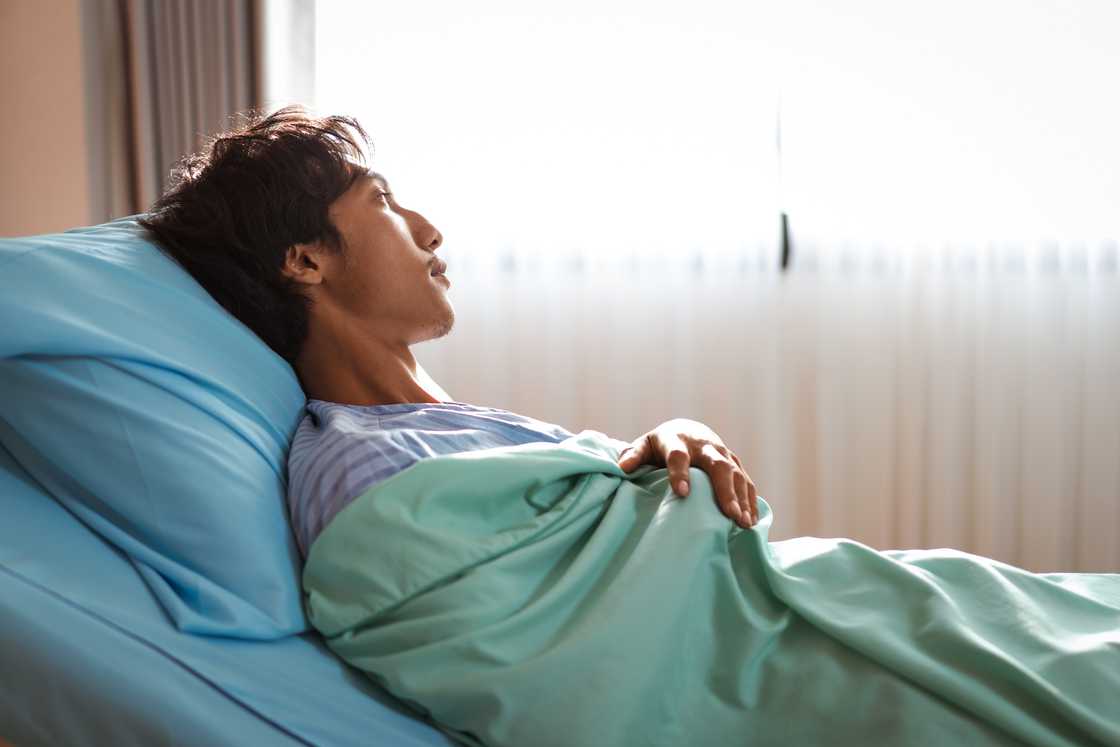 Man in the hospital