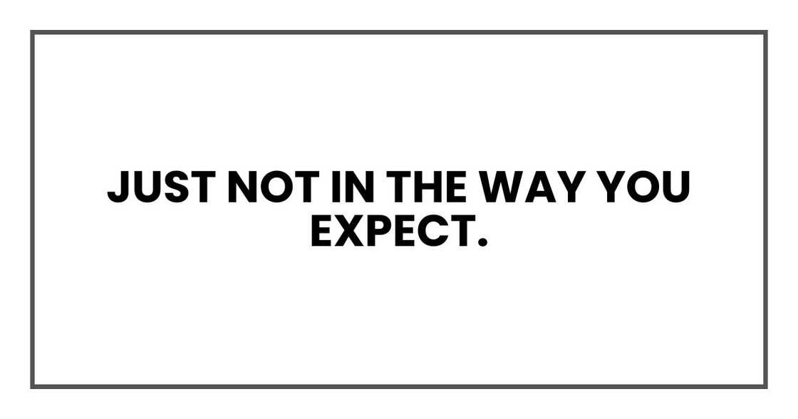Just not in the way you expect.