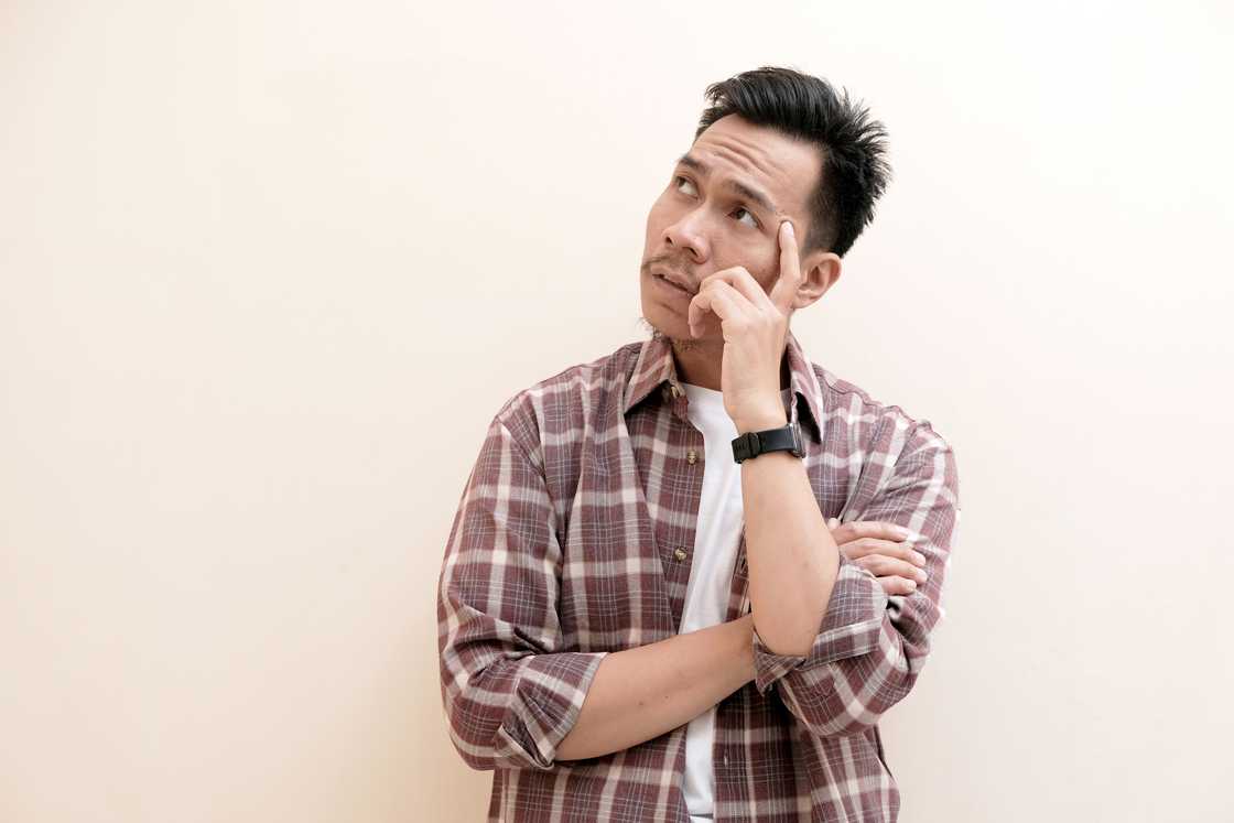 A thoughtful and confused man