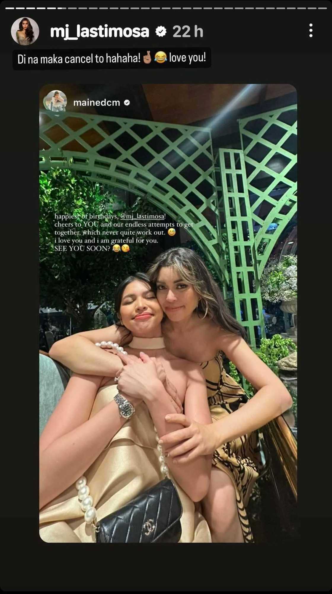 Maine Mendoza pens heartfelt birthday message for MJ Lastimosa Maine Mendoza pens heartfelt birthday message for MJ Lastimosa