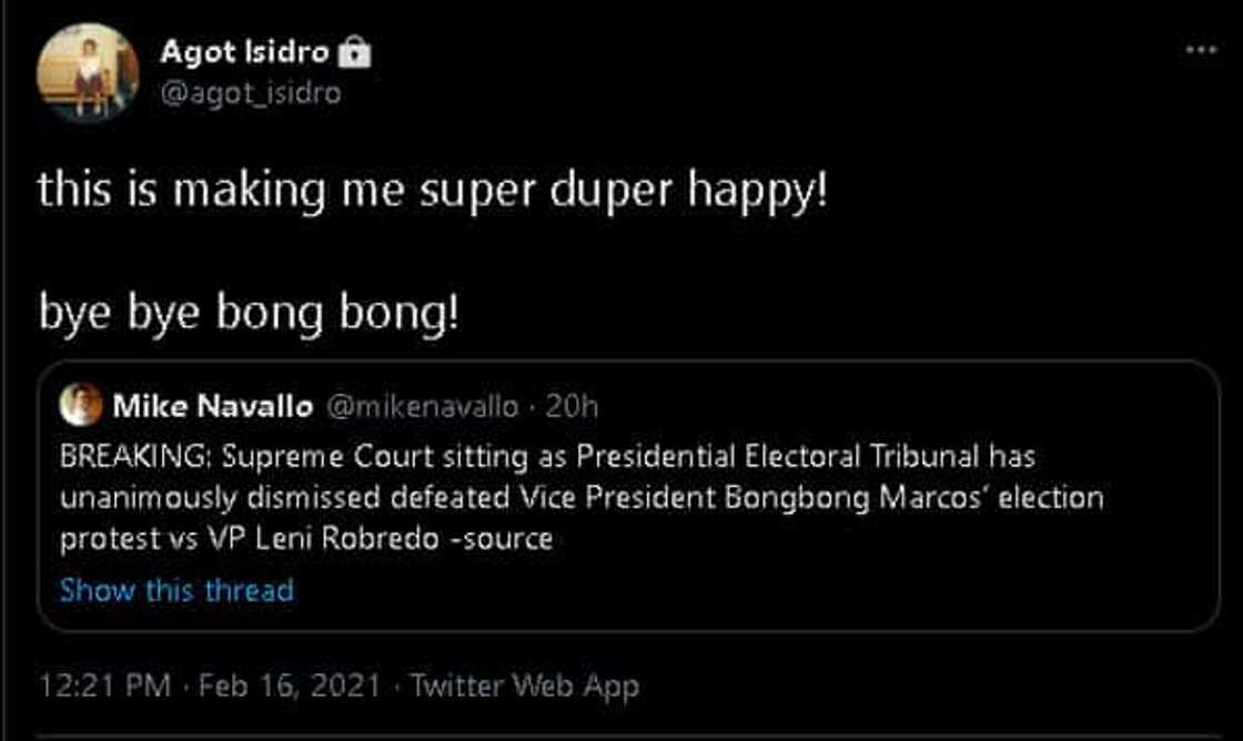 Celebrities' reactions to VP Leni Robredo's win in SC battle over BongBong Marcos go viral