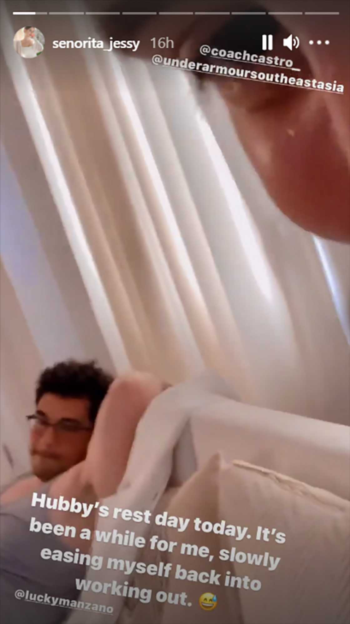 Jessy Mendiola shares funny video of Luis Manzano being a couch potato as she works out Jessy Mendiola shares funny video of Luis Manzano being a couch potato as she works out