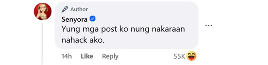 Senyora playfully reacts to supposed principal sponsors of Kiray Celis’ wedding