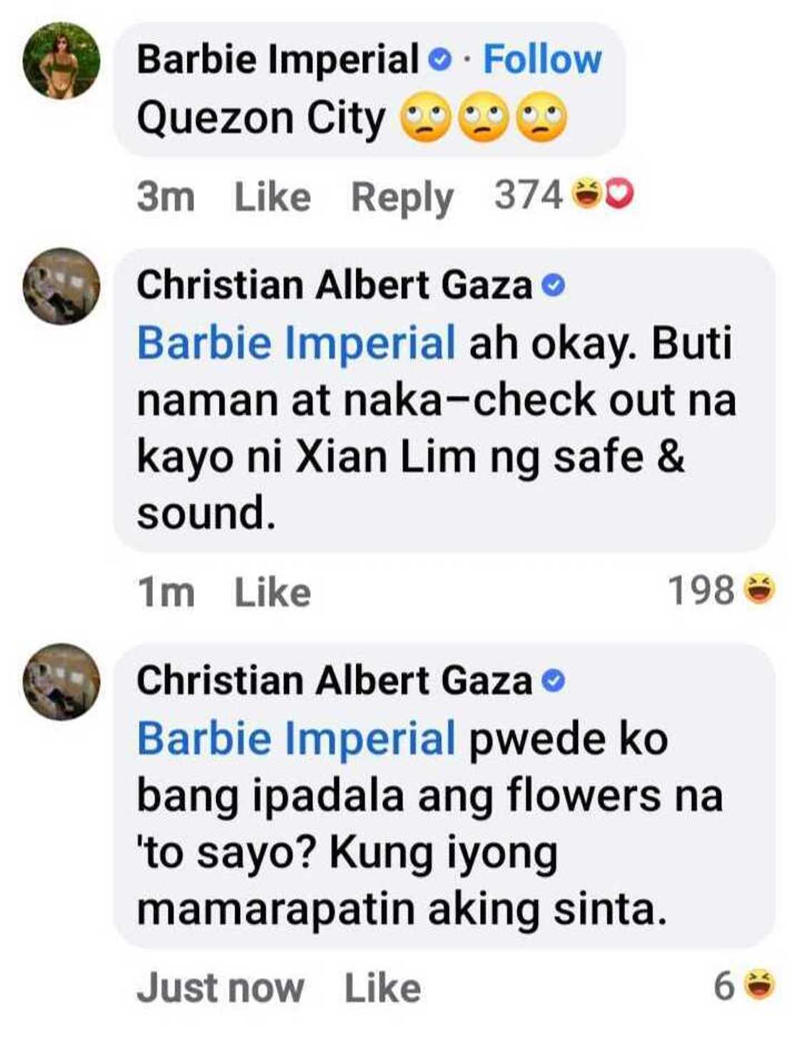 Xian Gaza, tinag si Barbie Imperial sa isang post matapos siyang bumili ng flowers sa Iceland Xian Gaza, tinag si Barbie Imperial sa isang post matapos siyang bumili ng flowers sa Iceland
