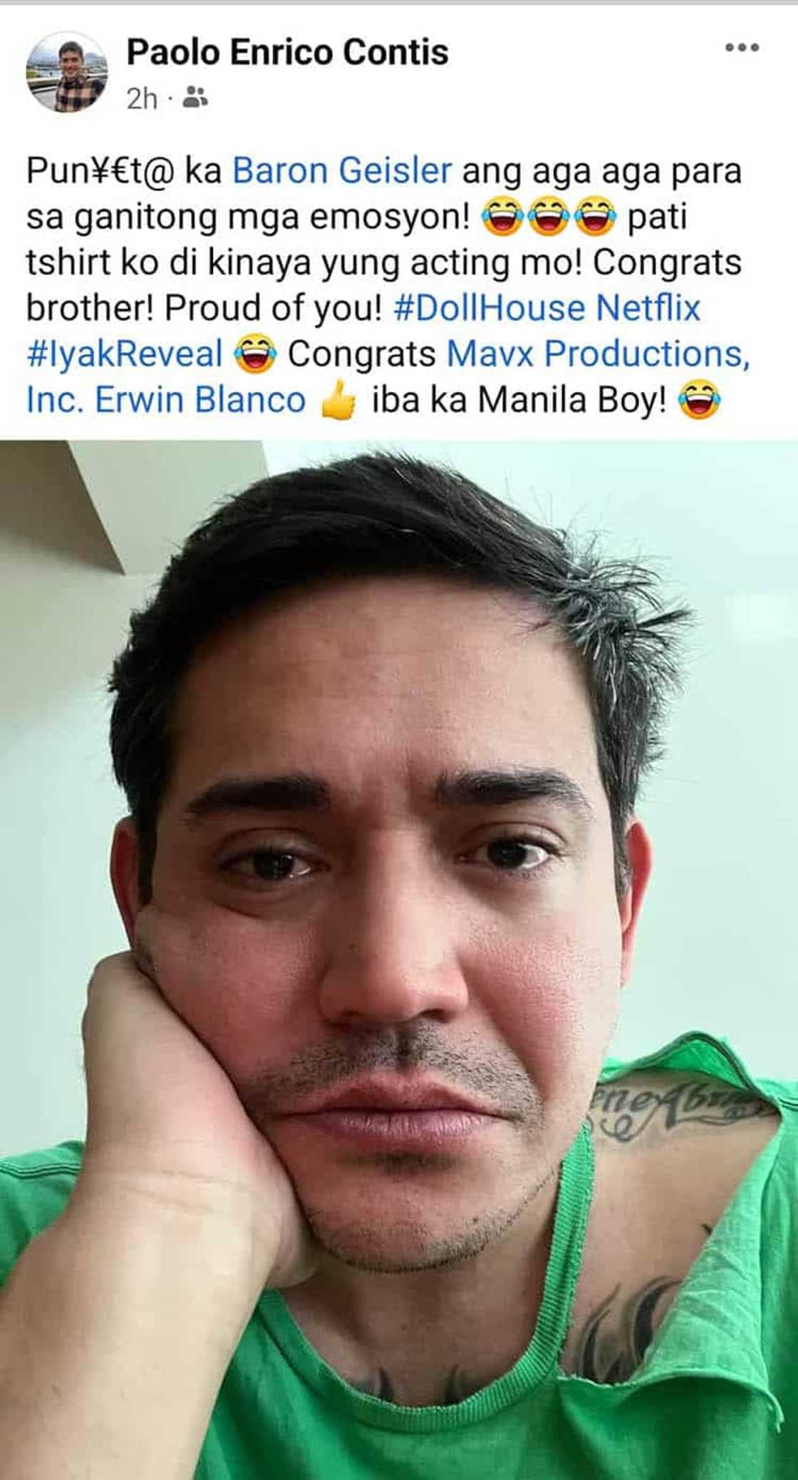 Paolo Contis, naiyak nang panuorin ang pelikula ni Baron Geisler Paolo Contis, naiyak nang panuorin ang pelikula ni Baron Geisler