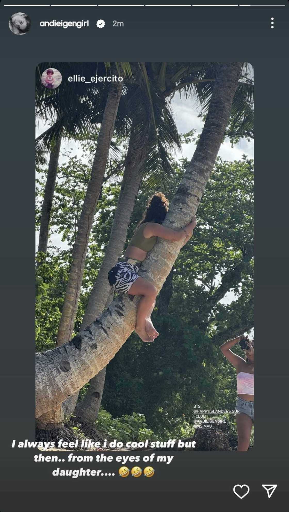 Andi Eigenmann, ibinahagi ang nakakatawang kuha ni Ellie Eigenmann sa kanya Andi Eigenmann, ibinahagi ang nakakatawang kuha ni Ellie Eigenmann sa kanya