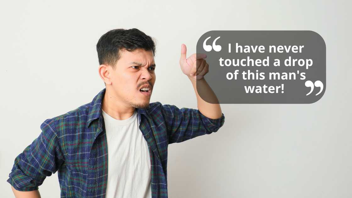 A man swearing A man swearing