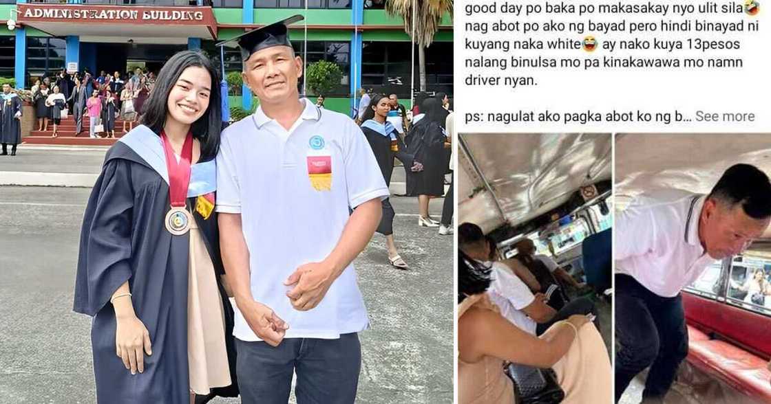 Cumlaude grad, nanlulumo sa ibinintang ng netizen na ibinulsa ng ama kanyang P13 na pamasahe