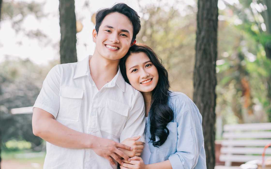 A happy couple A happy couple