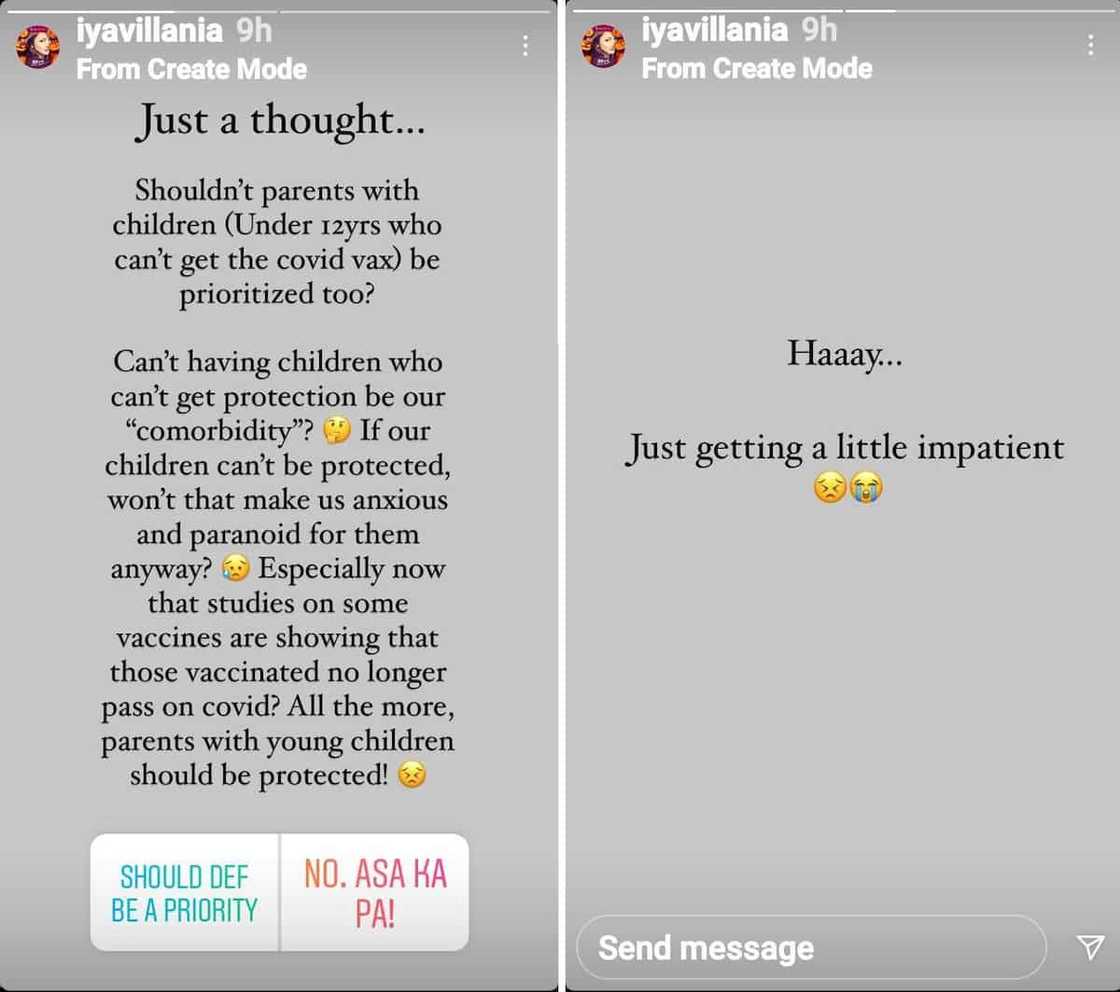 Iya Villania thinks parents with young kids should also be prioritized for vaccination Iya Villania thinks parents with young kids should also be prioritized for vaccination