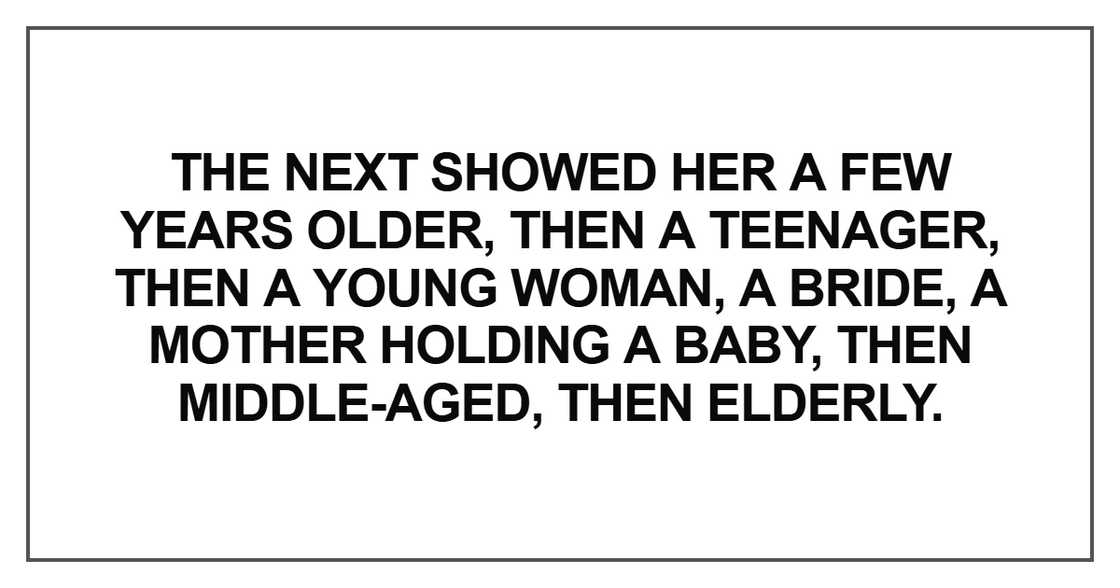 he next showed her a few years older he next showed her a few years older