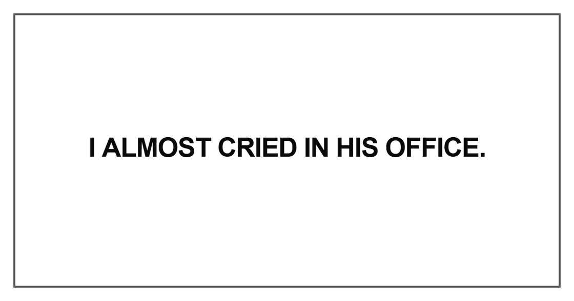 I almost cried