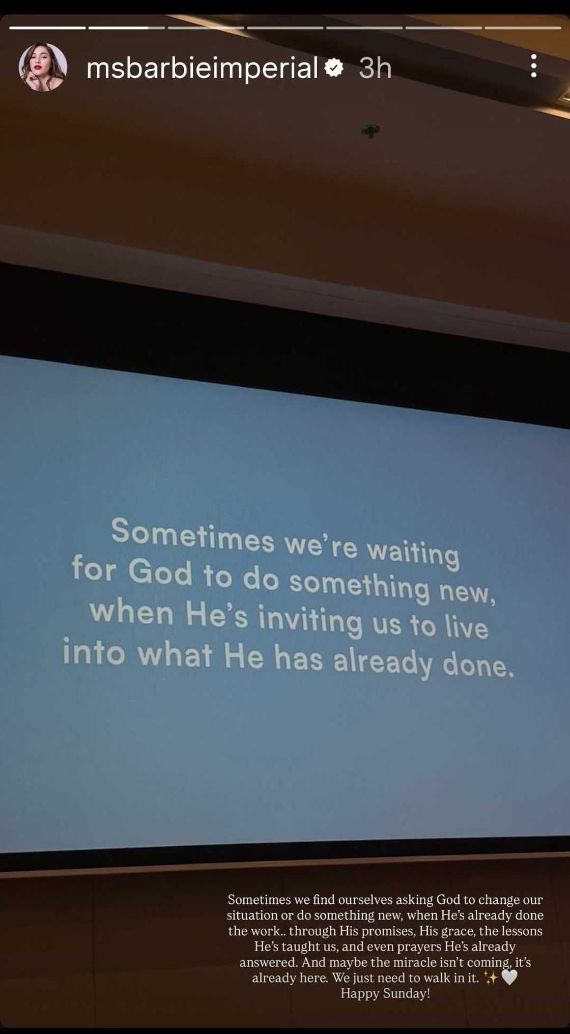 Barbie Imperial shares heartfelt reflection on faith and blessings Barbie Imperial shares heartfelt reflection on faith and blessings