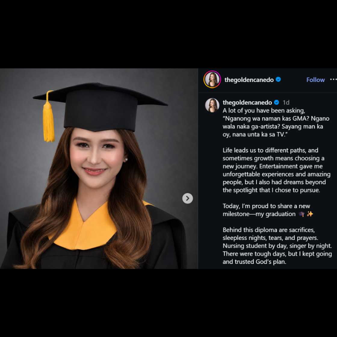 Golden Cañedo, inaming mas pinili ang tahimik na buhay sa likod ng entablado
