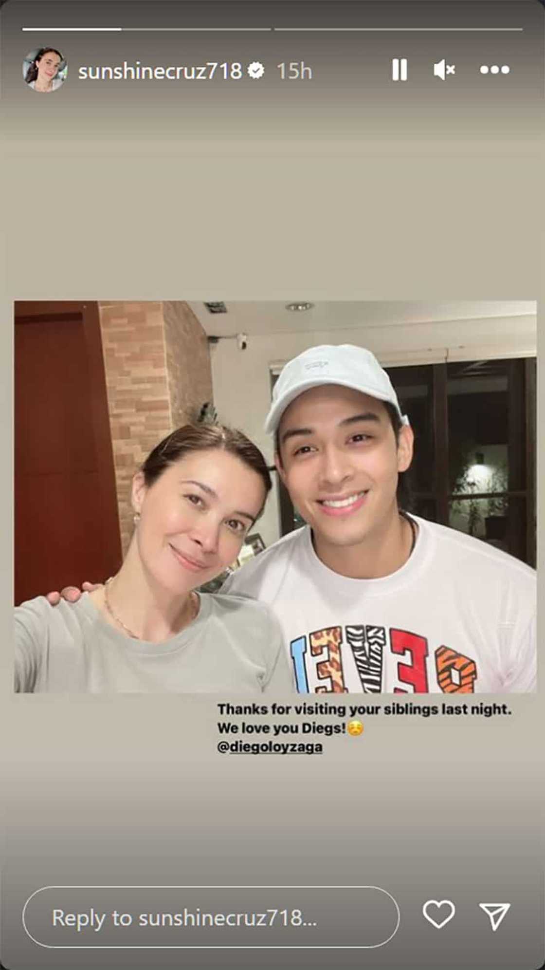 Sunshine Cruz, pinasalamatan si Diego Loyzaga sa pagbisita sa mga kapatid niya: “We love you Diegs” Sunshine Cruz, pinasalamatan si Diego Loyzaga sa pagbisita sa mga kapatid niya: “We love you Diegs”