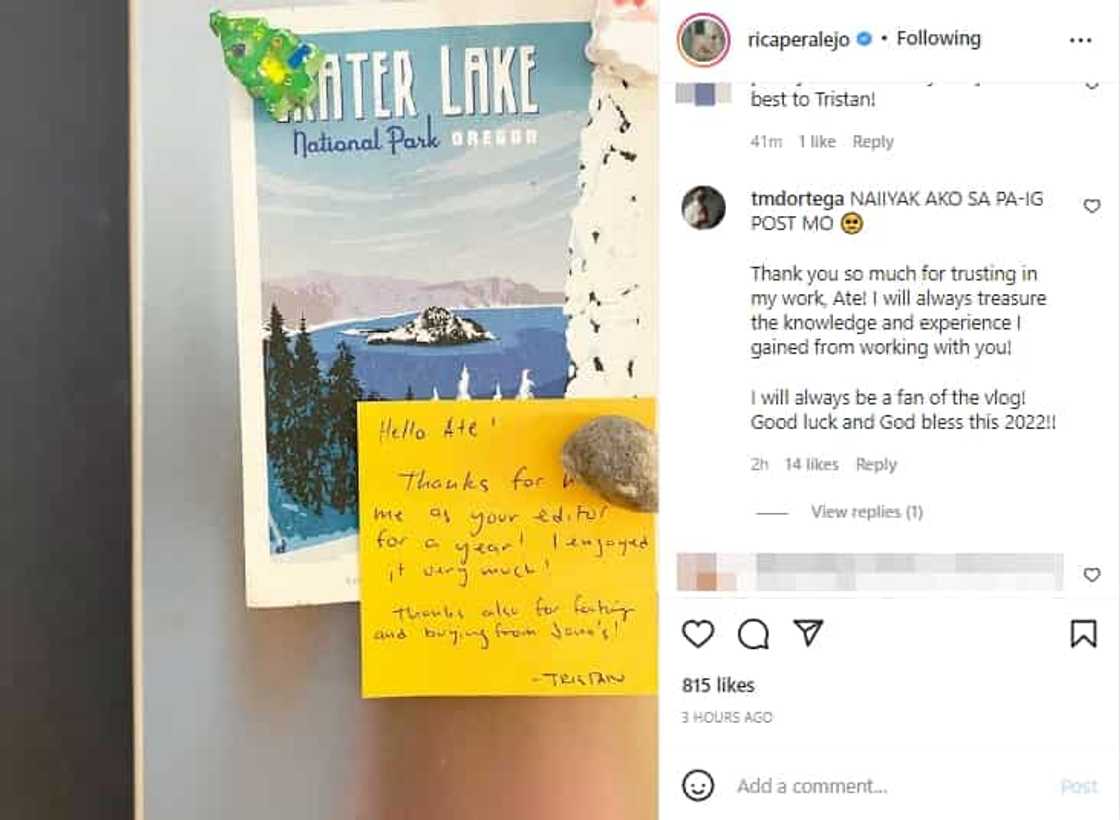 Editor ni Rica Peralejo, naiyak sa send off message ng aktres para sa kanya Editor ni Rica Peralejo, naiyak sa send off message ng aktres para sa kanya