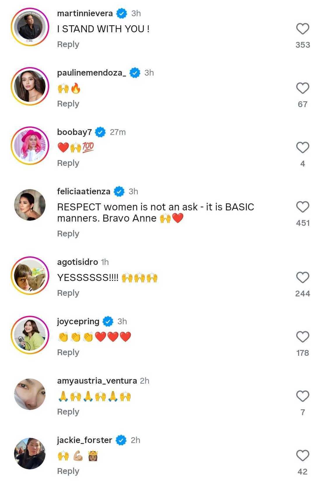 Celebrities, nag-react sa statement ni Anne Curtis ukol sa kontrobersyal na pahayag ni Bong Suntay Celebrities, nag-react sa statement ni Anne Curtis ukol sa kontrobersyal na pahayag ni Bong Suntay