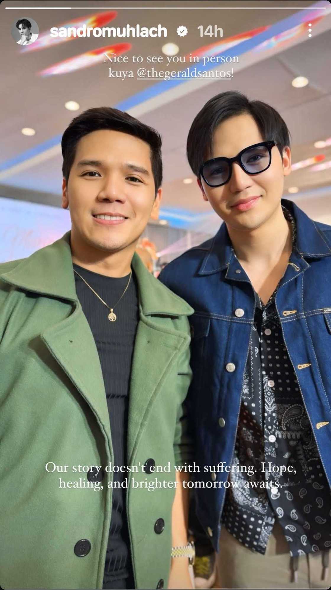 Sandro Muhlach, may nakakaantig na post matapos ma-meet si Gerald Santos Sandro Muhlach, may nakakaantig na post matapos ma-meet si Gerald Santos