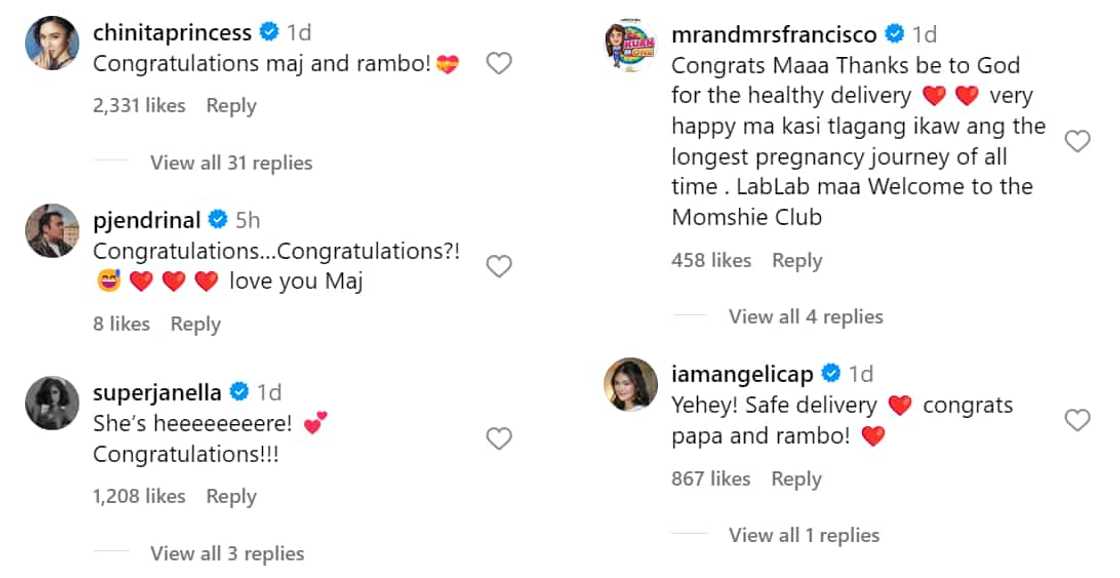 Kim Chiu, iba pang celebs, nag-react sa pagsilang ni Maja Salvador: "Congratulations"