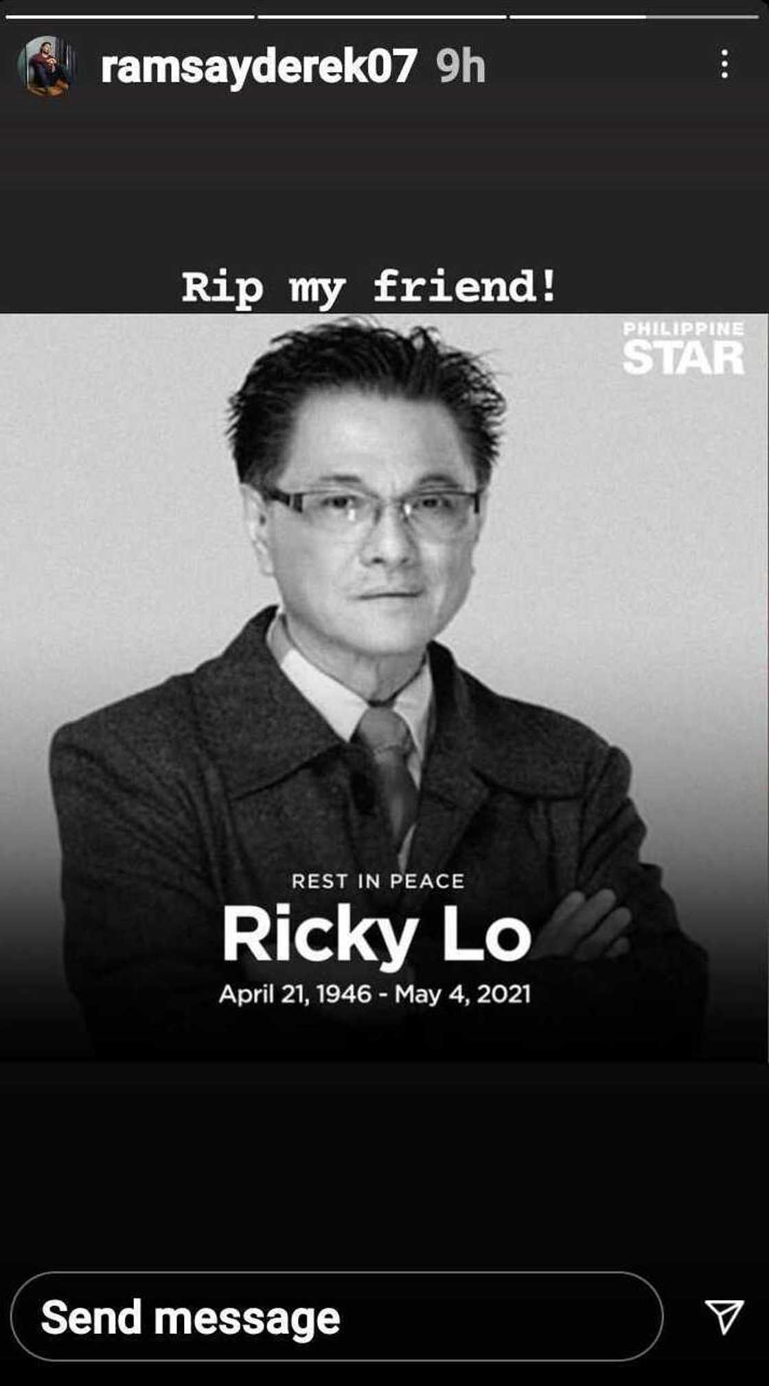 Celebrities, kasalukuyang nagluluksa sa pagpanaw ni Ricky Lo