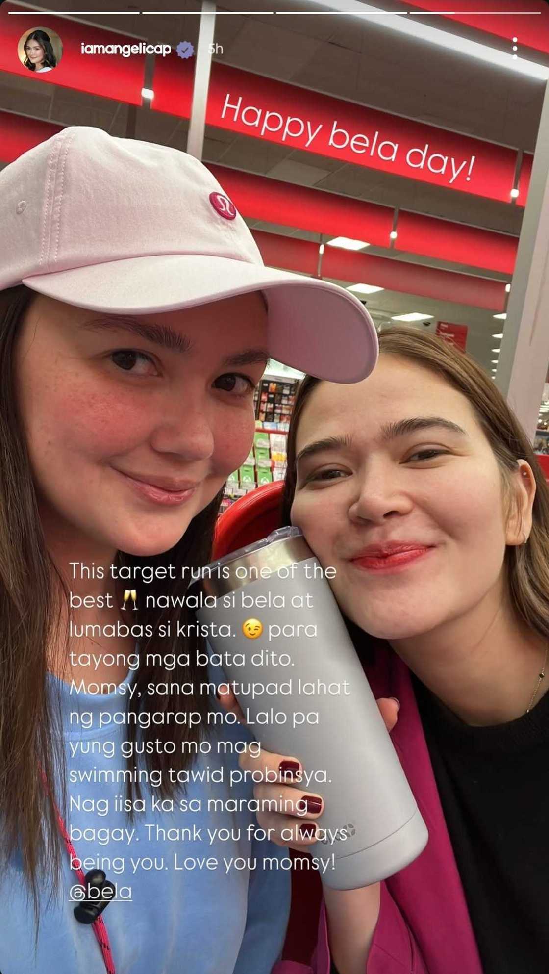 Angelica Panganiban pens a sweet "Happy Bela Day" note for Bela Padilla Angelica Panganiban pens a sweet "Happy Bela Day" note for Bela Padilla
