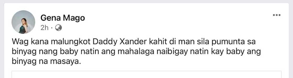 Partner ni Xander Arizala, nagsalita na ukol sa kontrobersya: “binyag na masaya” (Gena Mago) Partner ni Xander Arizala, nagsalita na ukol sa kontrobersya: “binyag na masaya” (Gena Mago)